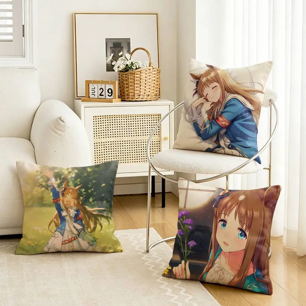 Goodnight Umamusume-P-D G-Grass Wonder Custom Double Sided Print Square Pillow Cushion Cover