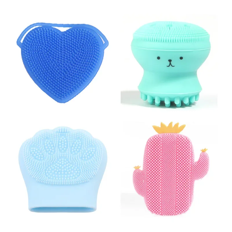 Cute Silicone Face Washing Brush Manual Face Washing Cleanser Portable Facial Massage Brush Pore Cleaning Face Cleansing