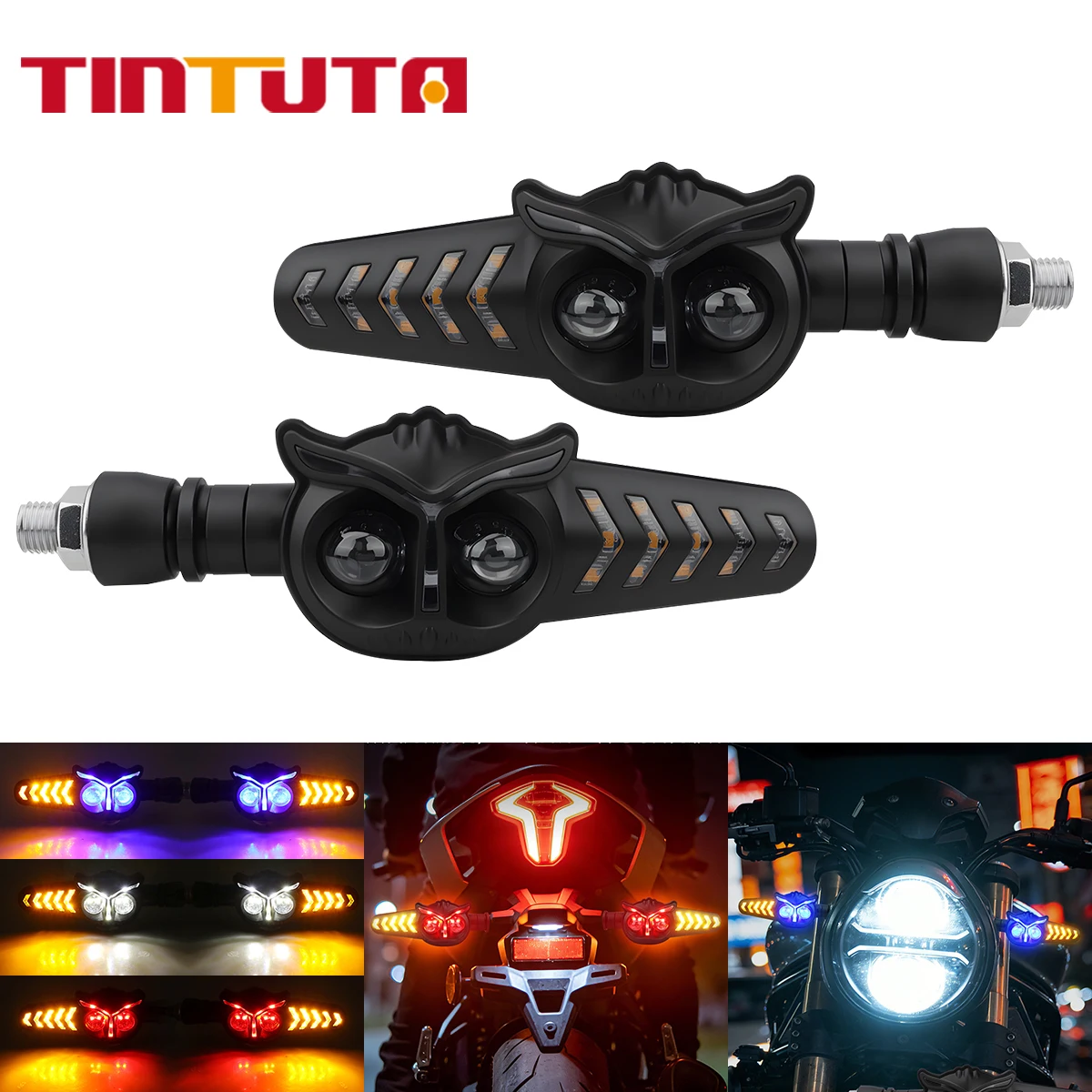 2PCS Motorcycle LED Turn Signal Light 12V 24V Safe Flashing Indicator Lamp Tail Brake Lamp Decorative Lamp DRL For YAMAHA Honda