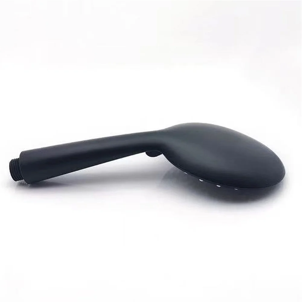 تجربة دش مخصبة بالأكسجين مجموعة أدوات الحمام دش دائري كبير 24 * 12 سم رأس دش أسود سهل التركيب