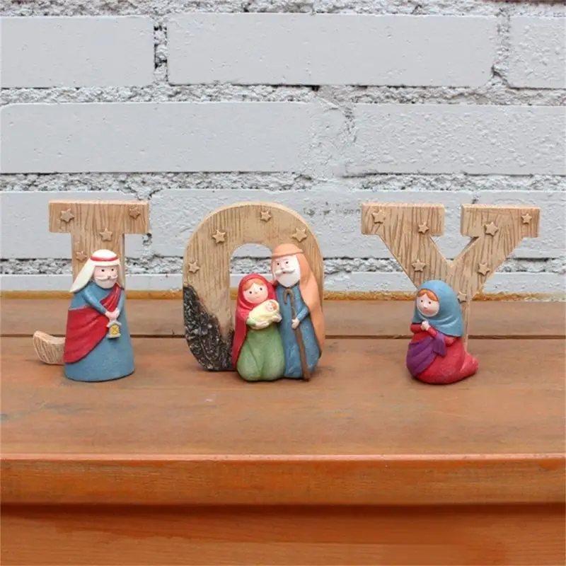 KX4B God Heaven Family Figurine Set estante estante Distinmed Dedomed Dedomy Statue Statue para ventana cabina