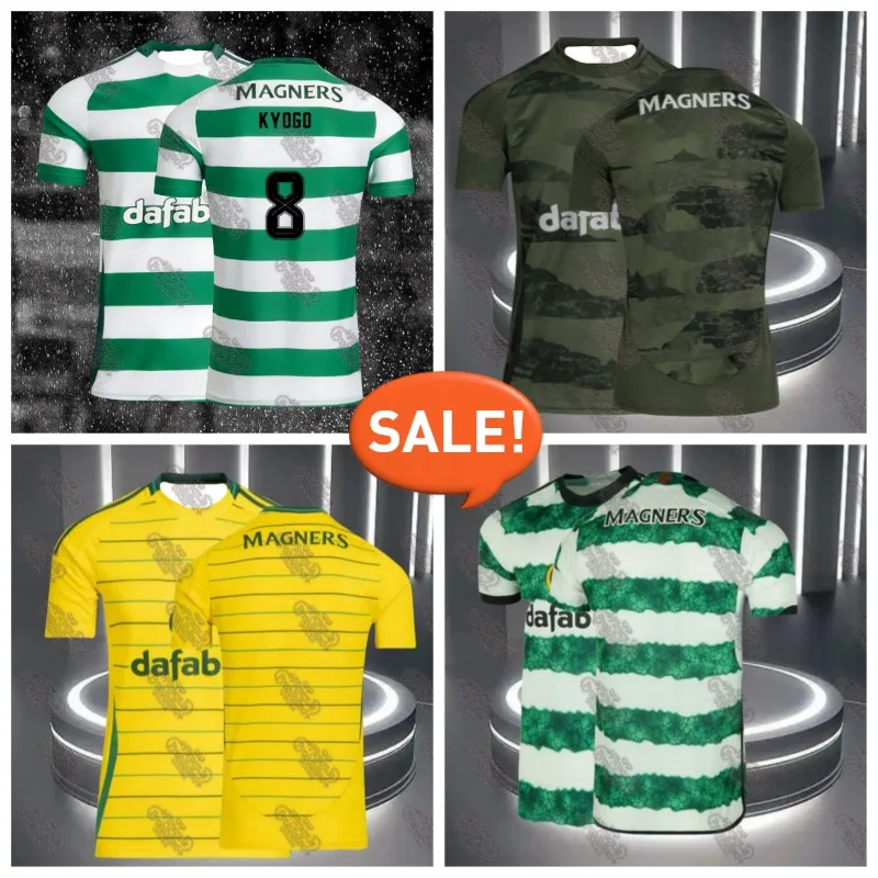 25 Year Latest Popular Football Series Celtic Home Football Jersey Training Suit Men's T-shirt Summer Adult Children's Jersey