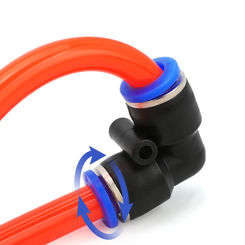 LAIZE 50/72Pcs/Box Pneumatic Push In Quick Fitting For Air PU/PE/PY/PV Straight Tee Elbow Plastic Hose Couplings OD6mm 8mm PU-8