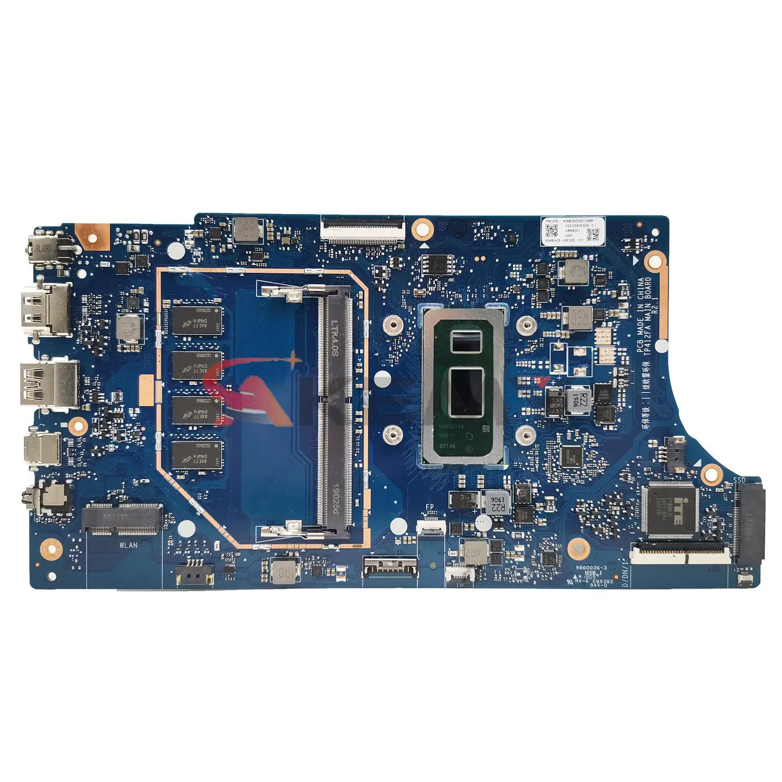 AKEMY For ASUS VivoBook Flip 14 TP412F TP412FA Laptop Motherboard TP412FAC TP412FA Notebook Mainboard i3 i5 i7 CPU 4GB 8GB RAM