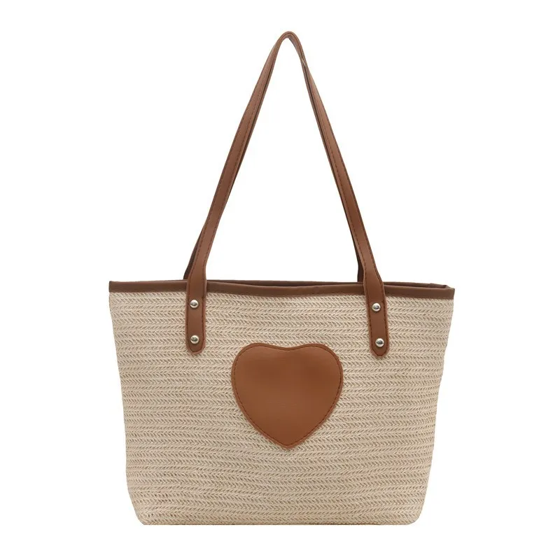 2025, neue Damentasche im koreanischen Stil – minimalistische Mode, herzförmige gewebte Beuteltasche, Schulter-/Handtasche