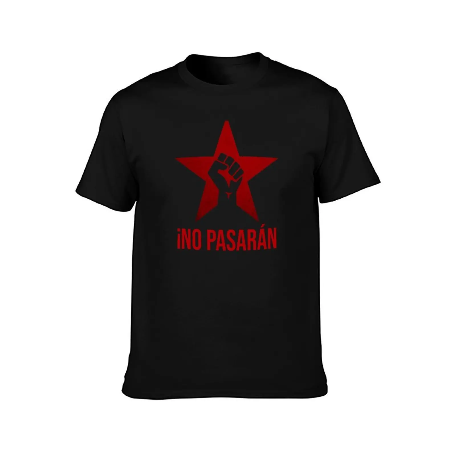 No Pasaran T-Shirt Summer Casual Cotton Tee Oversized Streetwear Tops Vintage Graphic Print Loose Fit Short Sleeve