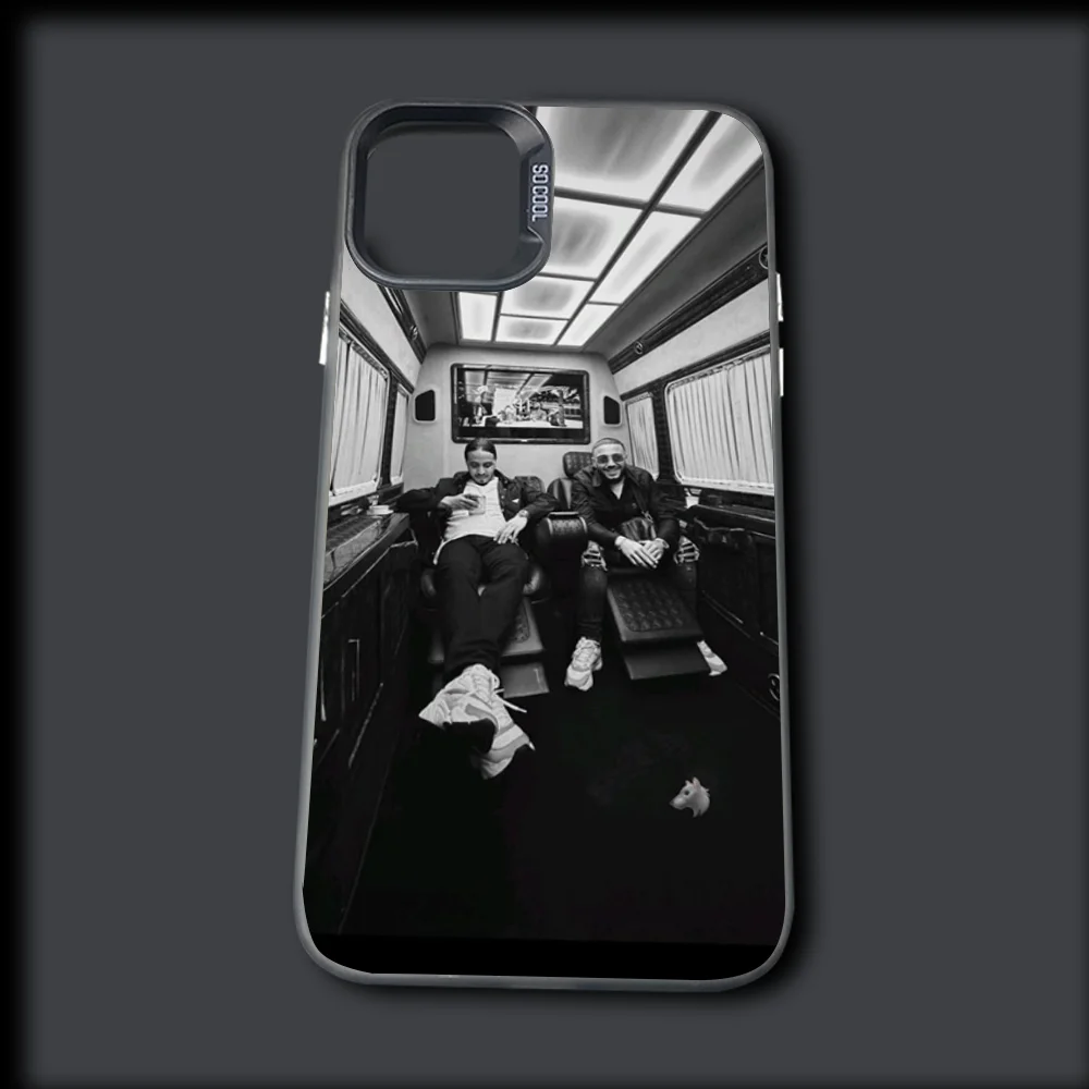 Djadja D-Dinaz Rapper Telefoonhoesje voor iPhone 16,15,14,13,12,11, Mini, Pro, MAX Grijs Drop Matte Schokbestendige Soft Cover