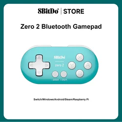 8BitDo Zero 2 Bluetooth Gamepad Mini Controller Compatible for Nintendo Switch Windows Android macOS