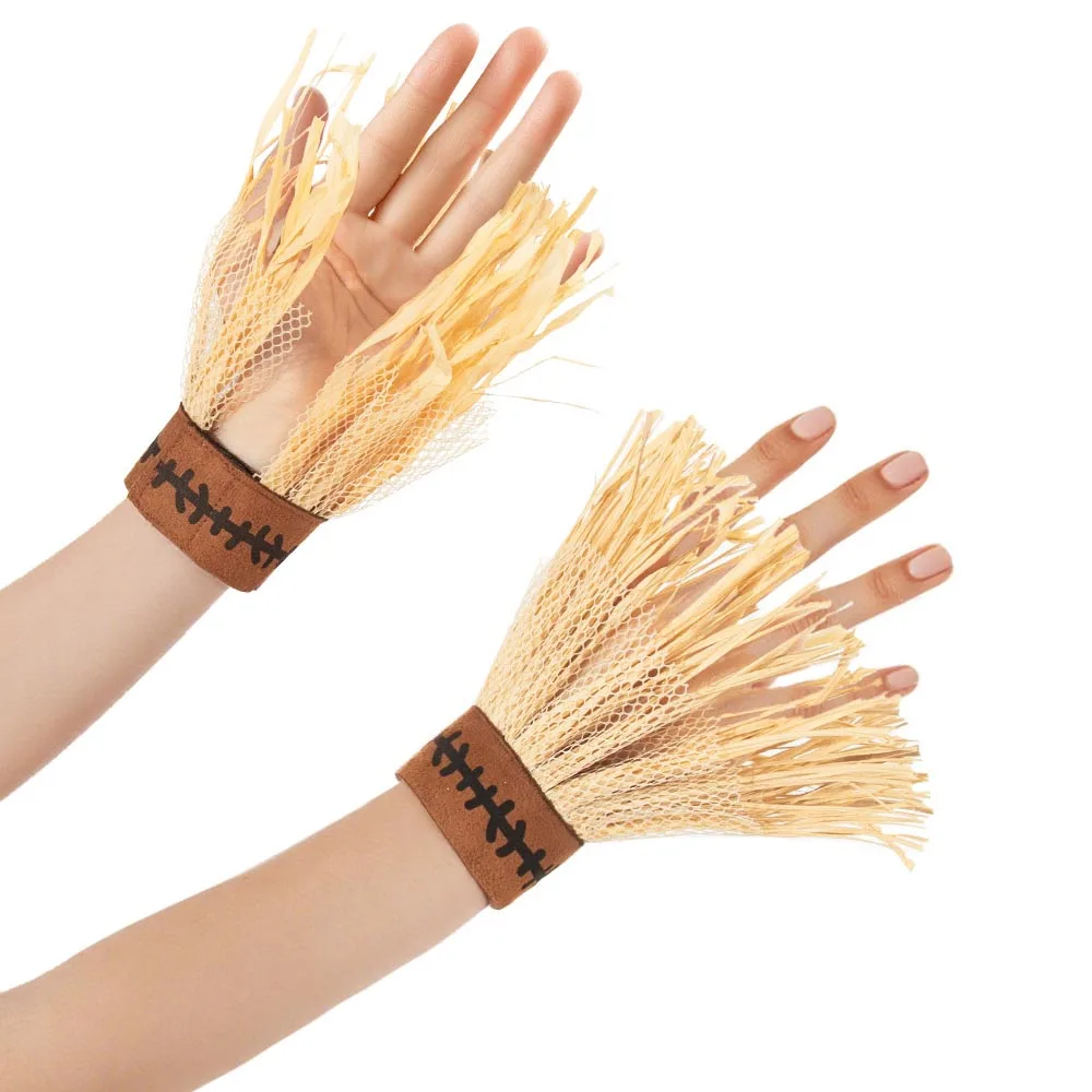 Conjunto de adereços para fantasia, adereços para atmosfera de halloween, espantalho, faixa de cabelo, chapéus de bruxa, carnaval realista, performances de férias, adereços de fantasia