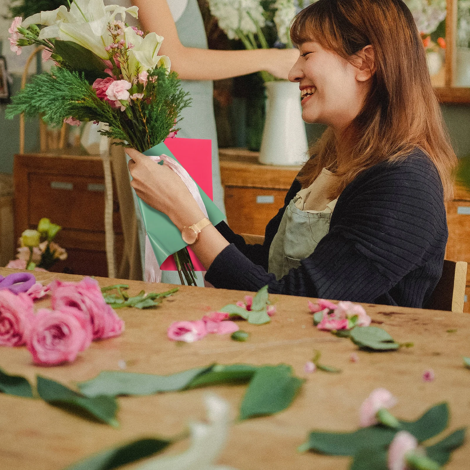 

20Pcs Bouquet Wrapping Paper Floral Wrapping Sheets DIY Flower Bouquet Packing Material Florist Paper Florist Supplies