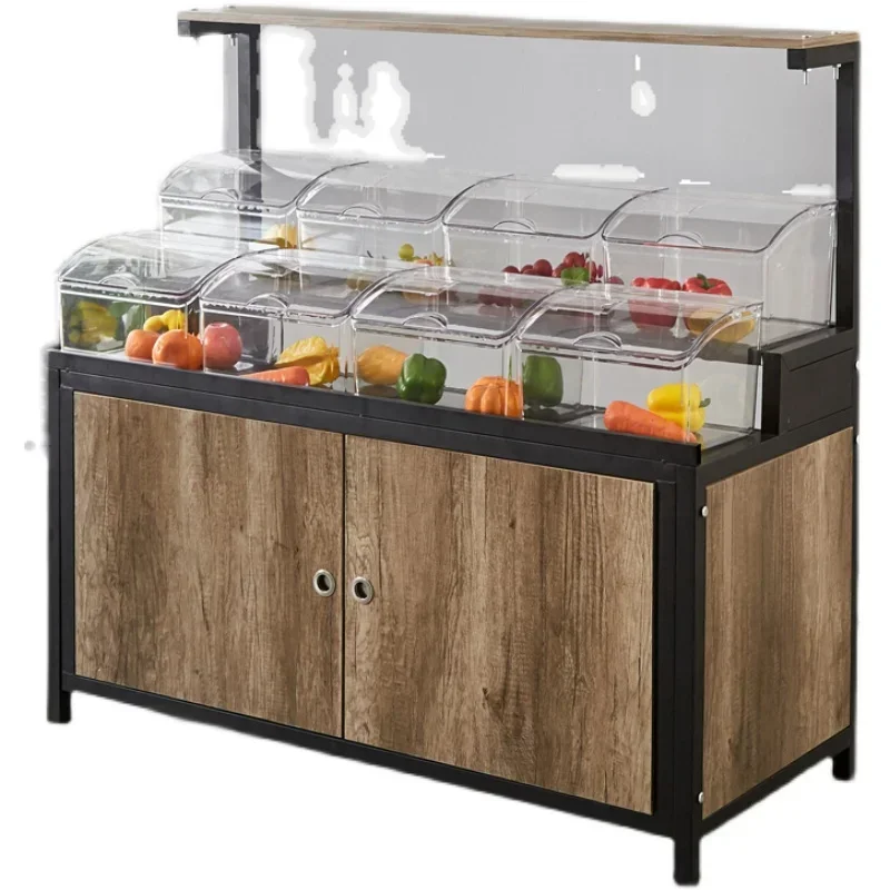 

Customized food display cabinet, bulk dried fruit cabinet, snack rack, candy and miscellaneous grain multi-layer island shelf