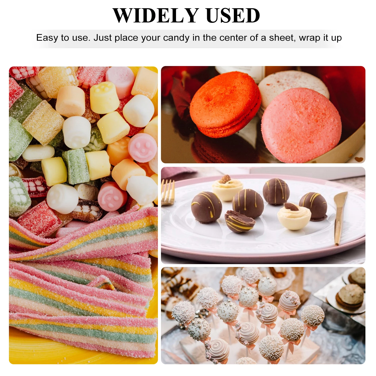 

200pcs Glossy Chocolate Wrapping Foil Paper Aluminium Foil Paper Gift Packing Materials DIY Supplies Baking