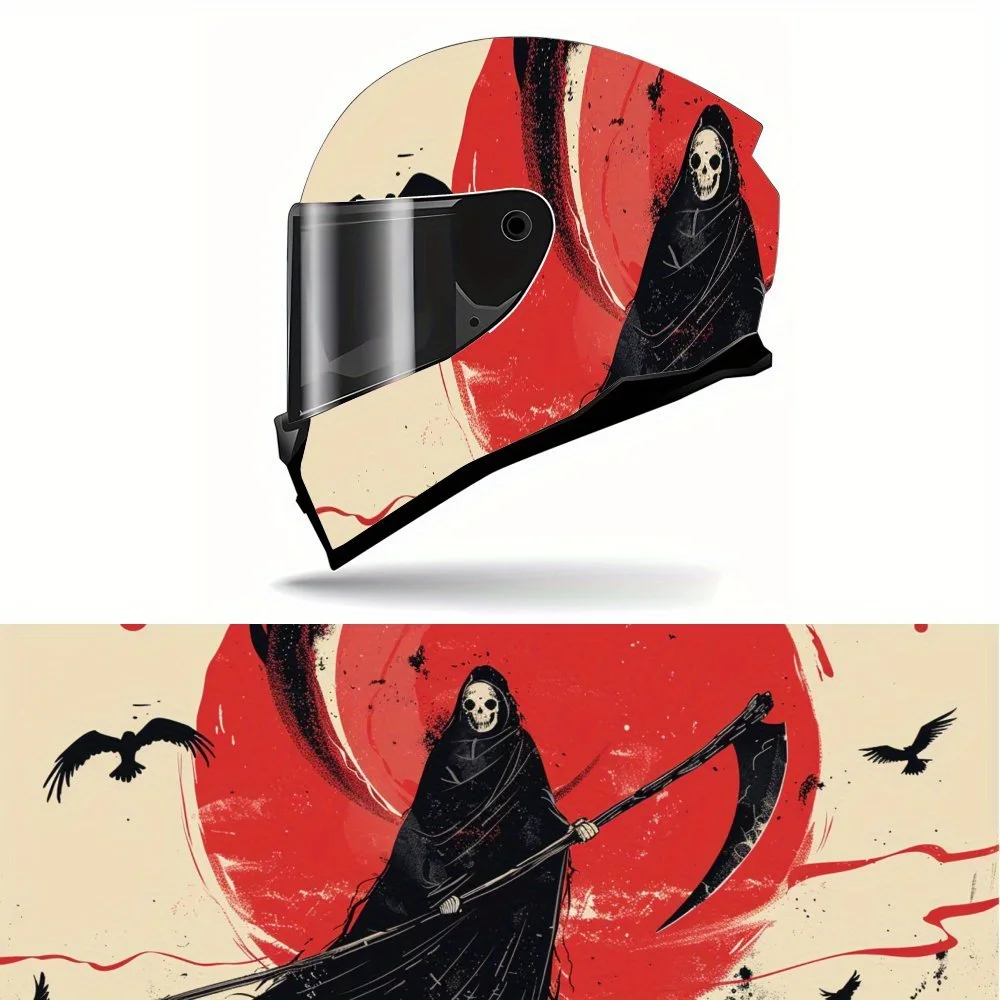 

Full Face Vibrant style Helmet Decals - Durable PVC, Motorcycle Racing Helmet Aesthetic Sticker, Helmet Accessories, Motorcycle