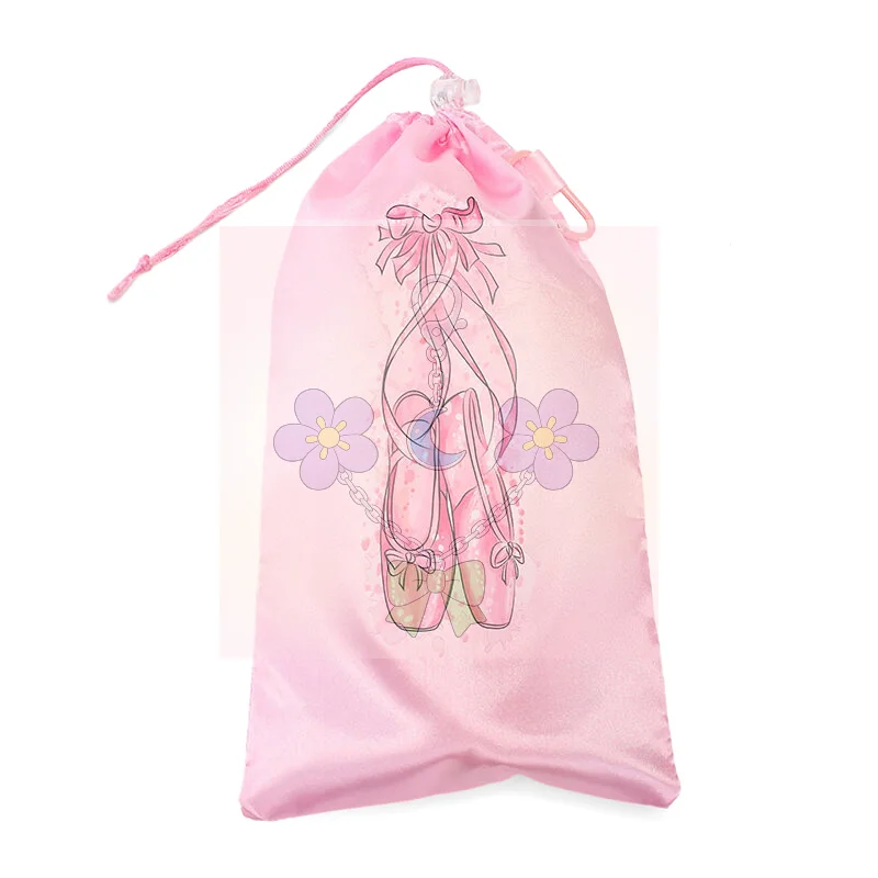 Portable Mesh Drawstring Dance Shoe Storage Pouch Breathable Girls Ballet Shoes Organizer Bag