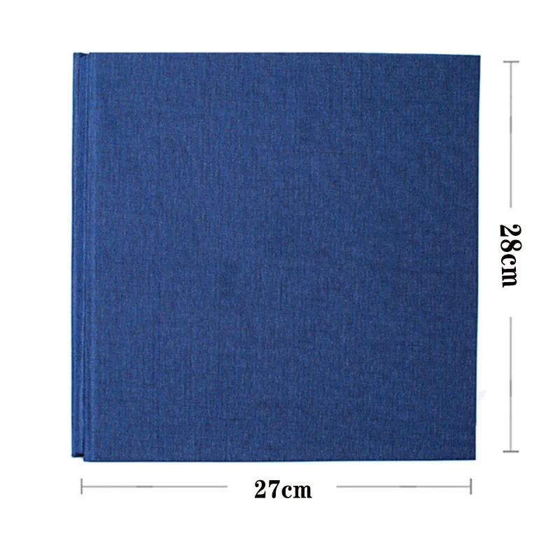 10-inch 20 Pages Self Adhesive Photo Album DIY Scrapbook Rustic Linen Cloth Cover Personalise Album for Wedding Memory Album