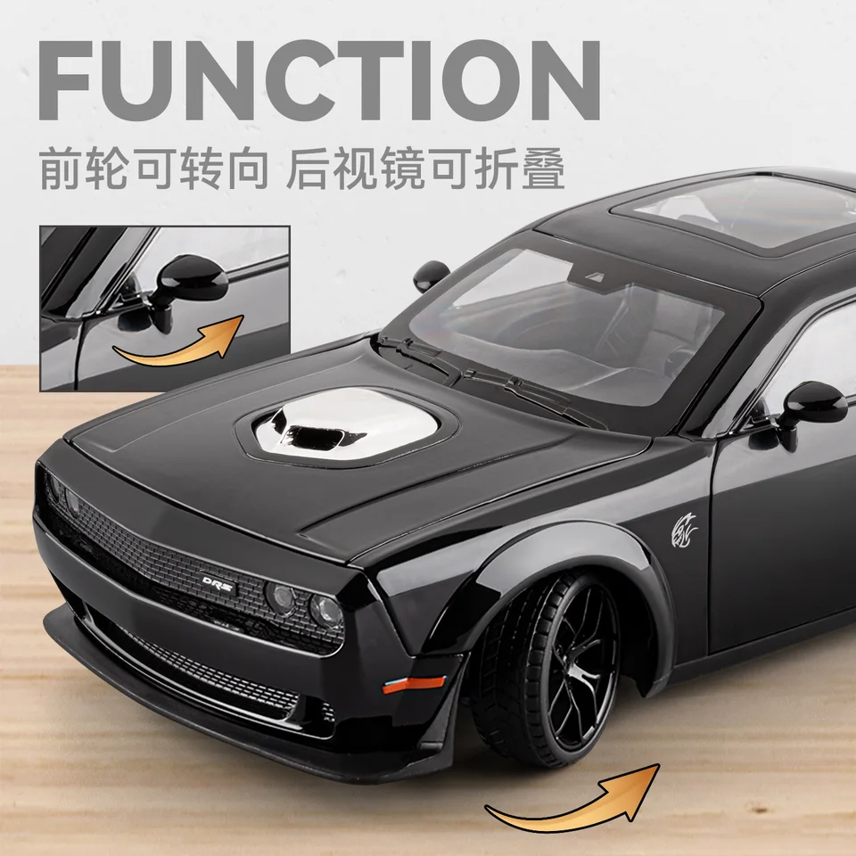 1:18 Dodge Challenger SRT Redeye Hellcat Musle Sports Car Alloy