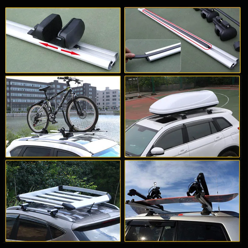 Universal 135CM Car Roof Racks Cross Bars Crossbars 75kg 150LBS For Fabia Karoq Octavia Kodiaq Superb Estate Wagon