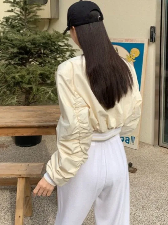 Chic Sweet Baseball Style Short Jacket Unique Design Polyester Fiber Ladies Fashion Outerwear Dongda Gate 2026 Autumn Collection