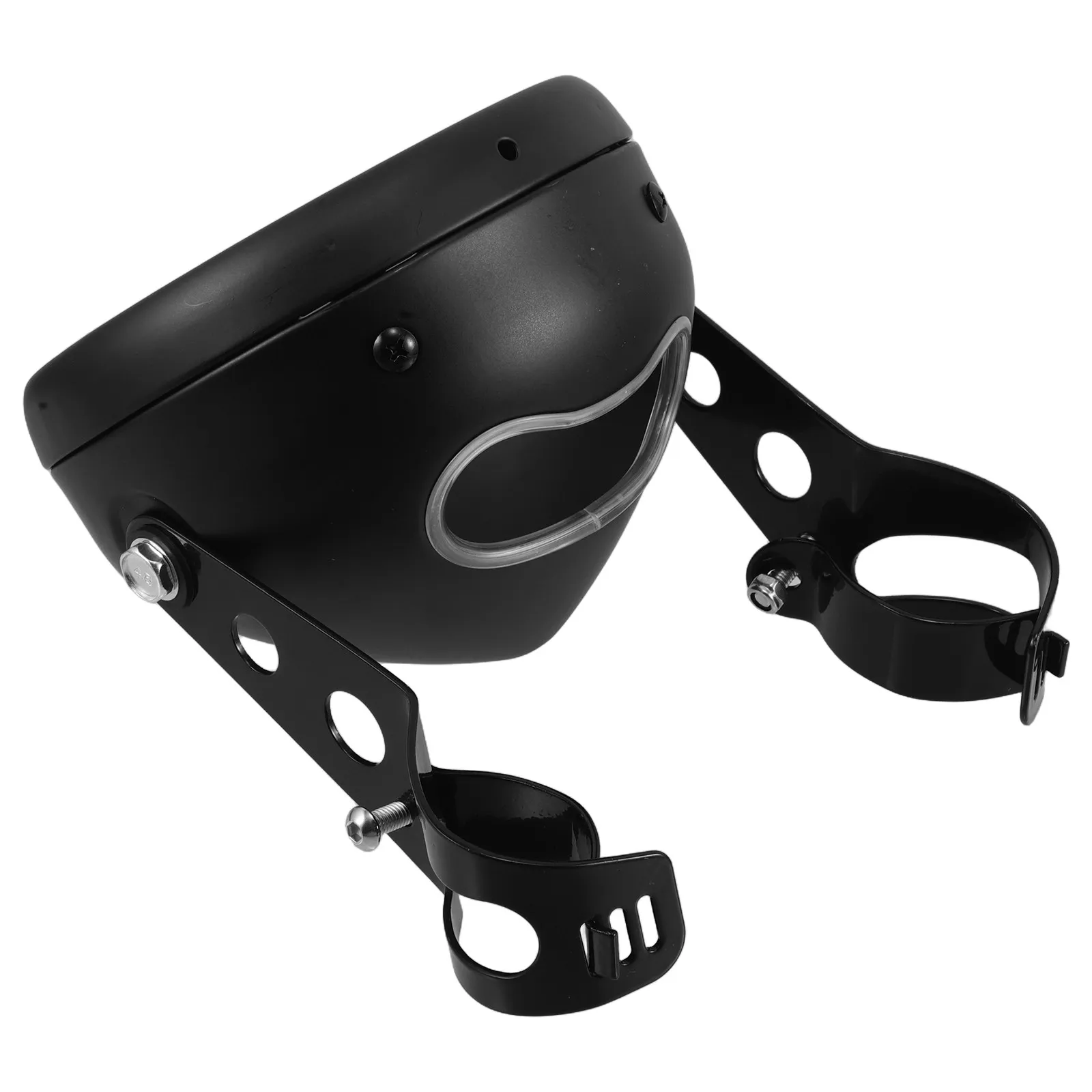 1Set Motorcycle Headlight Shell Plastic Cover Stable Installation Easy .75 Inch Headlamp Housing Bracket Mount Compatible