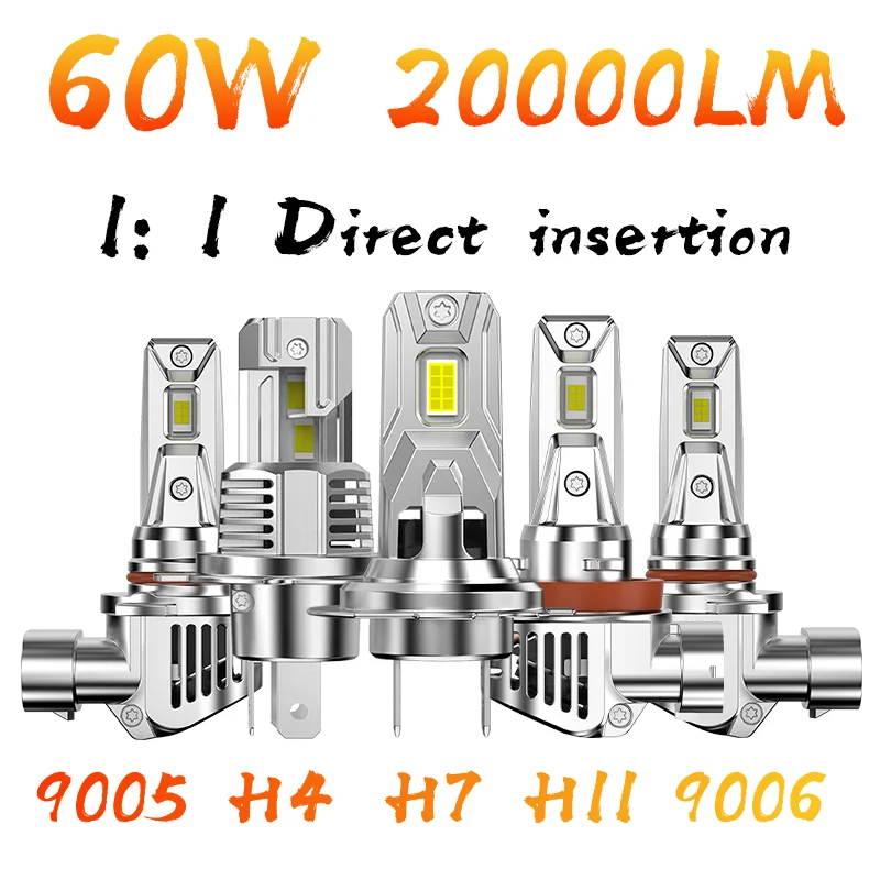 DZTR K10 H7 LED Headlights For Car H4 LED H11 H1 9005 HB3 9006 HB4 12V LED Auto Headlamp Fog Light Bulbs 6000K 60W 20000LM