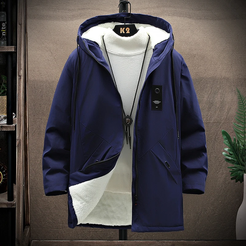 Men's Fashion Windbreaker Parka Male Jacket Streetwear Autumn Winter Coat Overcoat Windproof Casual Warm Hombre New Outdoors