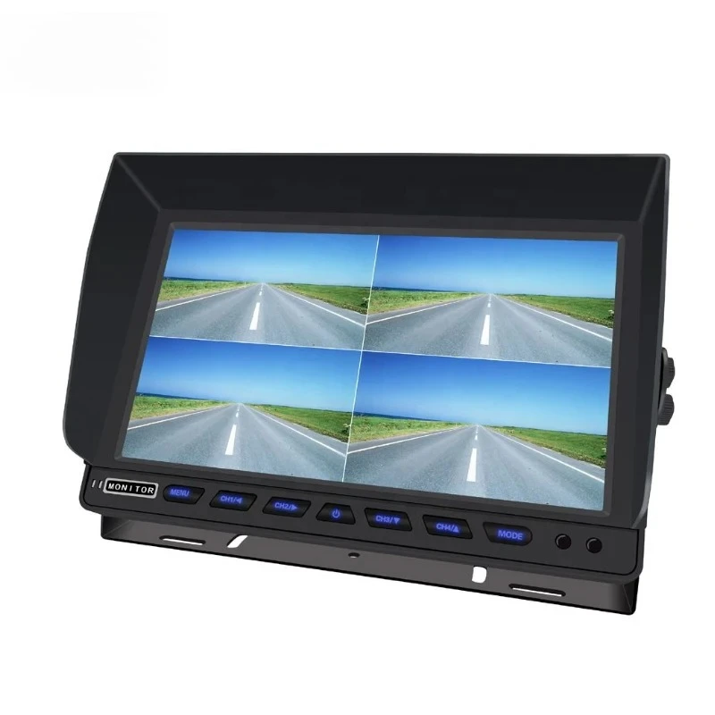 10,1 inch HD AHD back-upcamera met 4/8 kanalen Display Auto TFT LCD-scherm Stand Alone Truck Quad Monitor Bus Head-up Displays