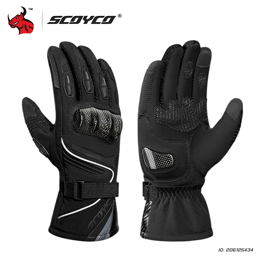 

All Season Motorcycle Gloves Men Women Polyester Thermal Warm Winter Thick Riding Gloves For Cycling Bike Outdoor Sports