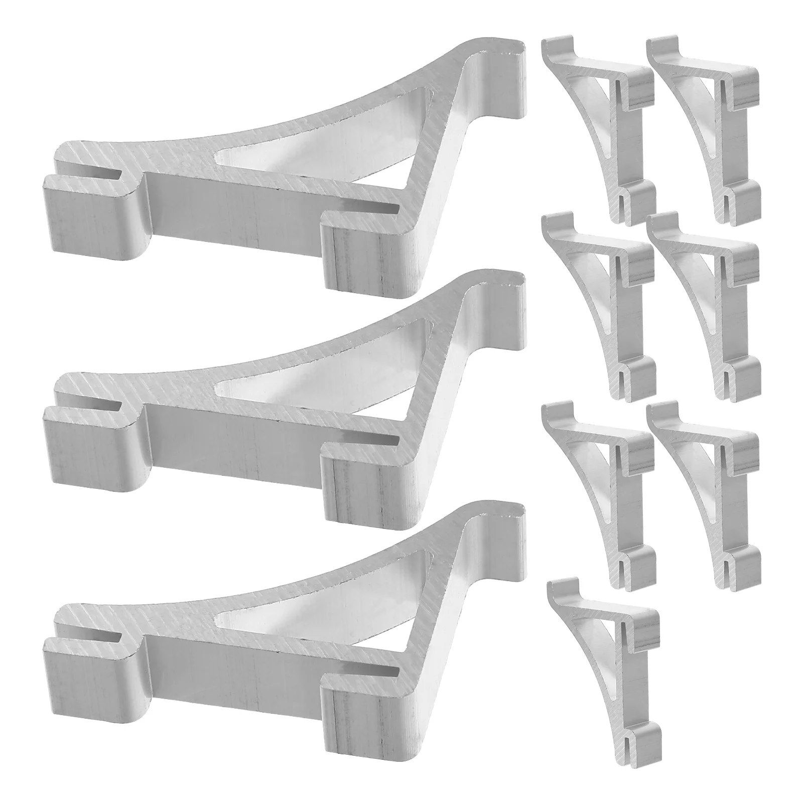

10 Pcs Aluminum Freezer Hooks Shelf Brackets Refrigerator Clips Cooler Support Metal Hardware Shelving PartsBracket Accessories