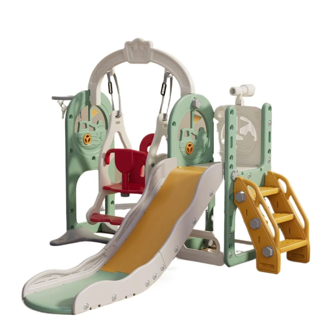 Children's Indoor Slide & Swing Combo Multifunctional Playground