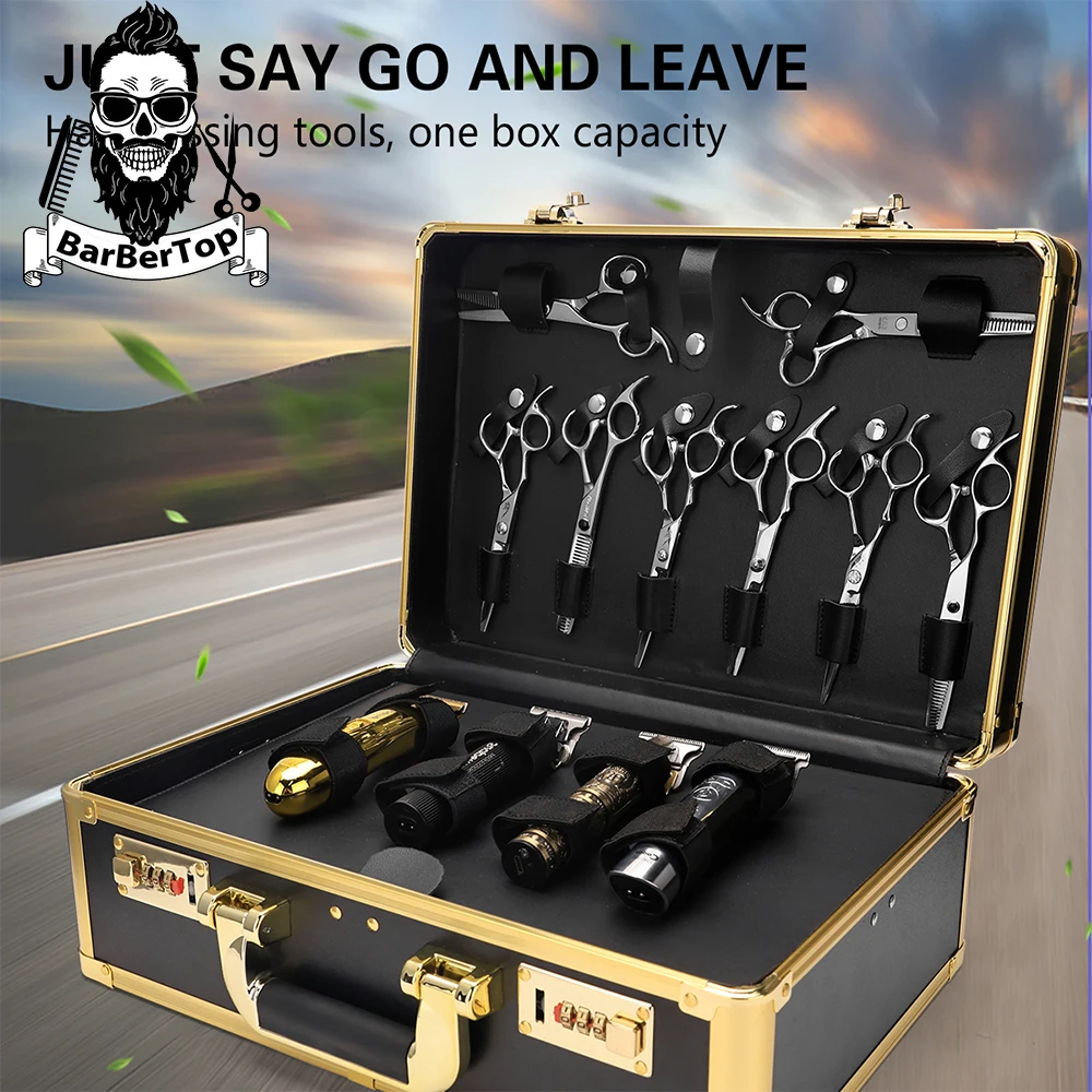 Salon Haircut Tool Box Barber Hairdressing Clipper Scissors Comb Storage Case Pro Hairdresser Suitcase Barbershop Tools Supplies