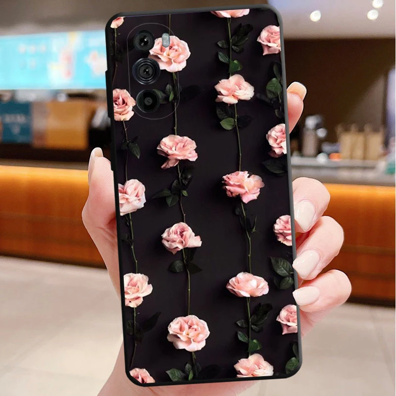 

Phone Case For Motorola Edge 50 40 Pro 60 50 40 30 Ultra Neo Fusion Moto G85 G72 G53 G54 G84 G13 G32 Flower Peony Rose
