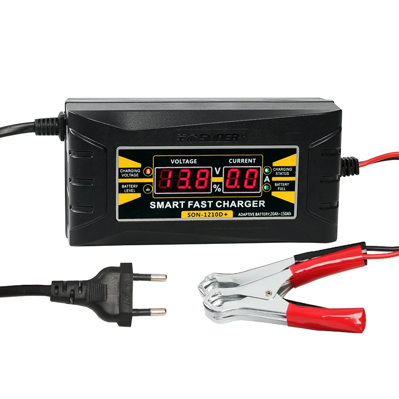 12V Car Battery Charger 10A 6A Automot AGM EFB Start stop Lead-acid Battery Intelligent Three-stage Fully Automatic LED Display