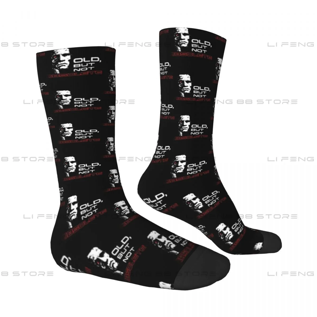 Terminator Old But Not Obsolete Terminator T-800 Movie Quote Men Women Socks Windproof Novelty Four Seasons Stockings Gift