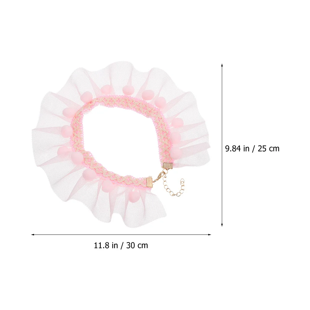 

2Pcs Adjustable Lace Cat Collar Decorative Pet Collar Comfortable Lovely Party Cat Accessory Dog Supply Pet Accessory
