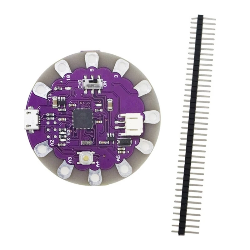 U55B 5.1x5.1cm Circular Development Board With ATmega32U4 Chip For Wearable Projects