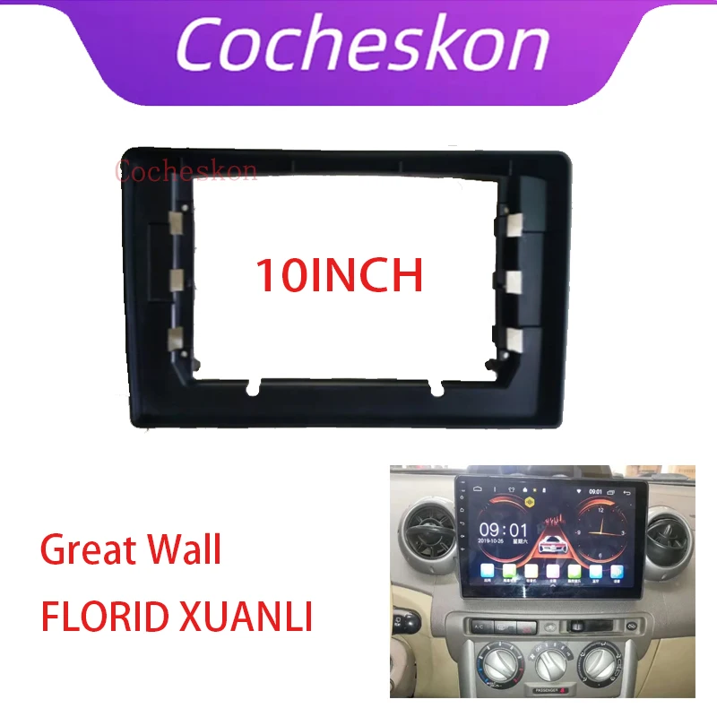 10 Inch Car Frame Fascia Adapter Canbus Box Decoder Android Radio Dash Fitting Panel Kit For GWM Great Wall FLORID XUANLI