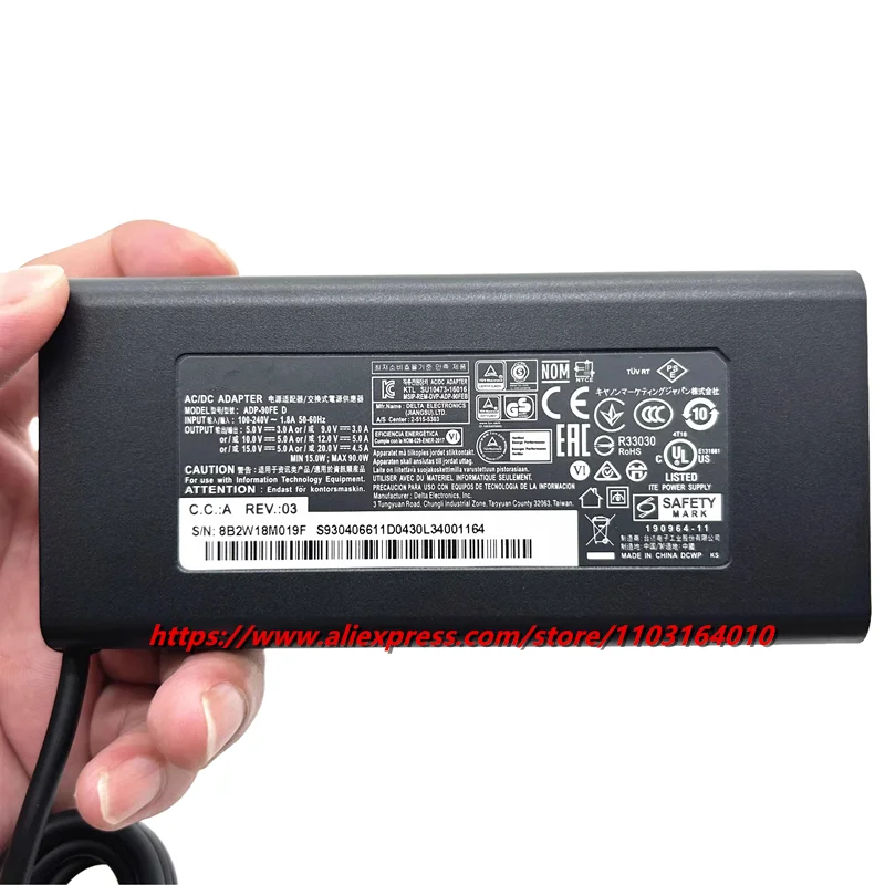 MSI Summit E14 A11SCS-088 A11SCST A11SCST-087 E15 A11SCST/GTX1650 충전기용 오리지널 ADP-90FE D 90W 20V 4.5A USB-C AC 어댑터