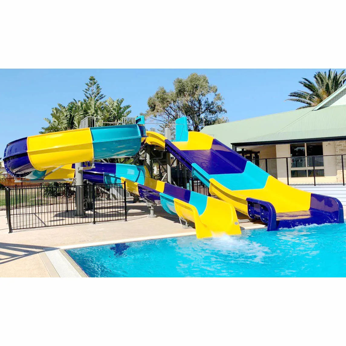 Business Park Amusement Equipment Water Park Slides For Sale Garden Water Play Area Slide