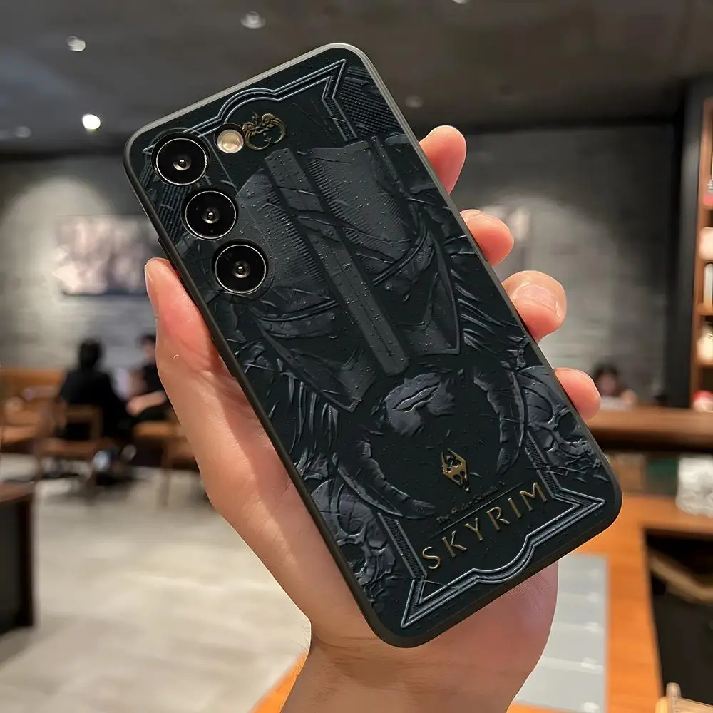 Skyrim لعبة قضية الهاتف لسامسونج A56 A36 A26 A16 A15 A25 A35 A55 A14 A34 A24 A54 أسود لينة قذيفة #3