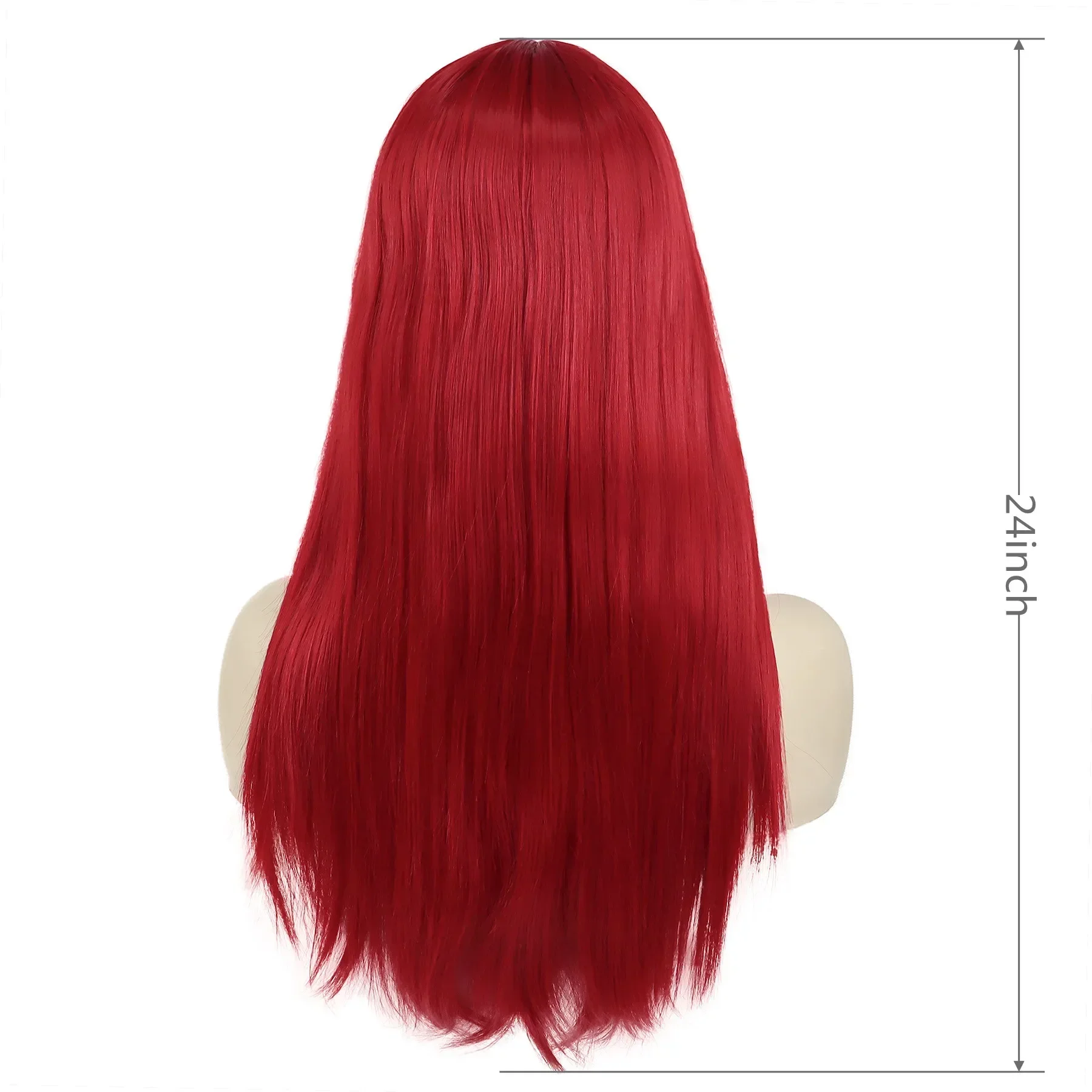 Synthetic Hair Long Red Wigs Cosplay for Women The Rise of Red Costume Wig for Girl Halloween Costumes Straight Hair Theme Party