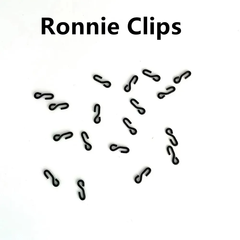 20PCS Carp Fishing Accessories Hook Klip Medium Ronnie Clips For Hooks Hair Rings Spinner Swivel Brand New Item