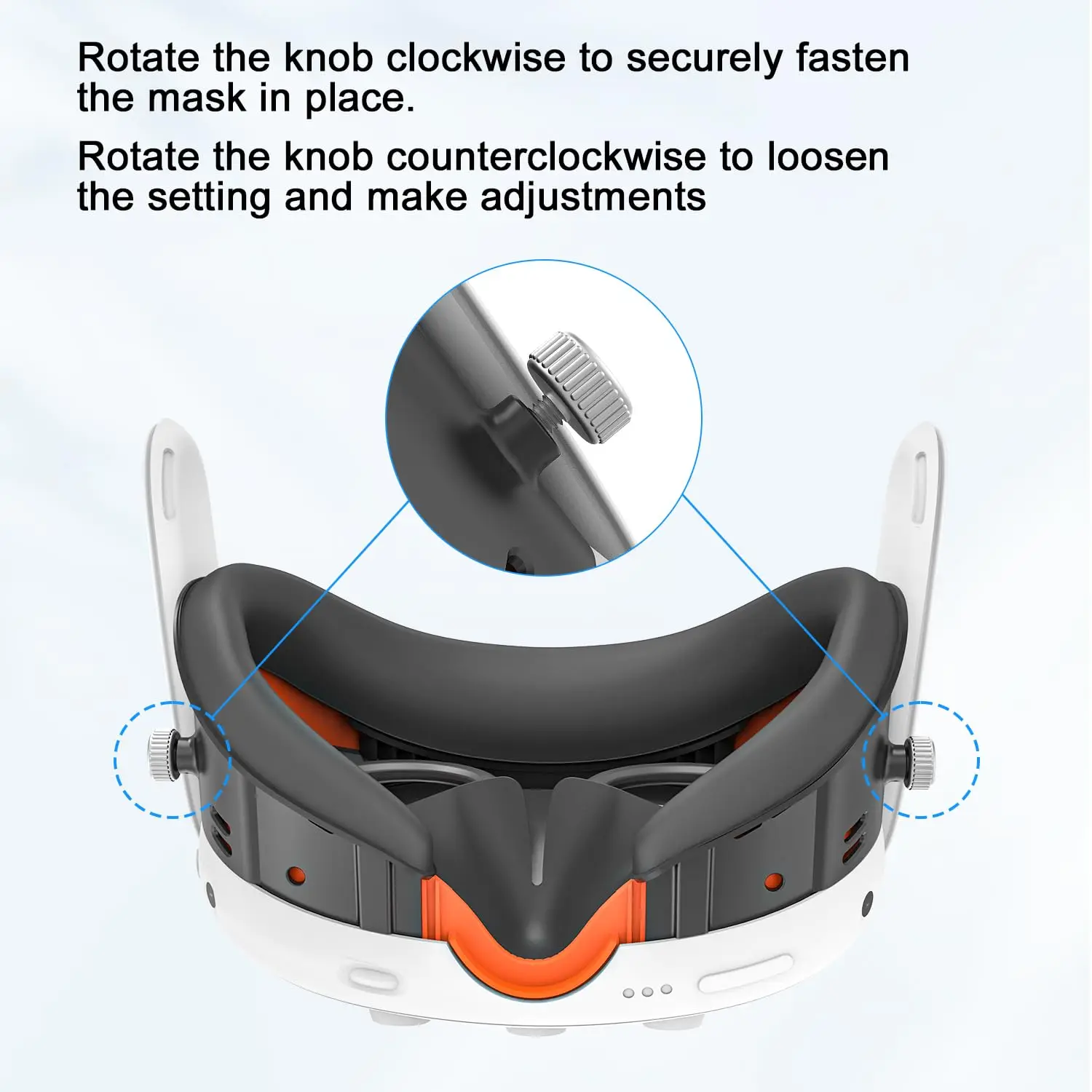 VR Silicone Mask for Meta Quest 3 Face Pad Anti-light Silicone Mask for Quest 3 Upgraded Version Headband VR Glasses Accessories