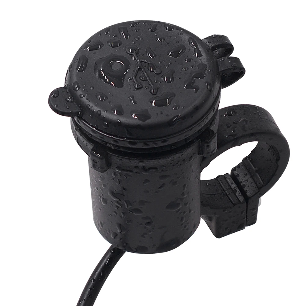 

12V USB Single Port Motorcycle Usb Socket Motorcycle Panel Socket Black Extension ATV ABS Waterproof Charging