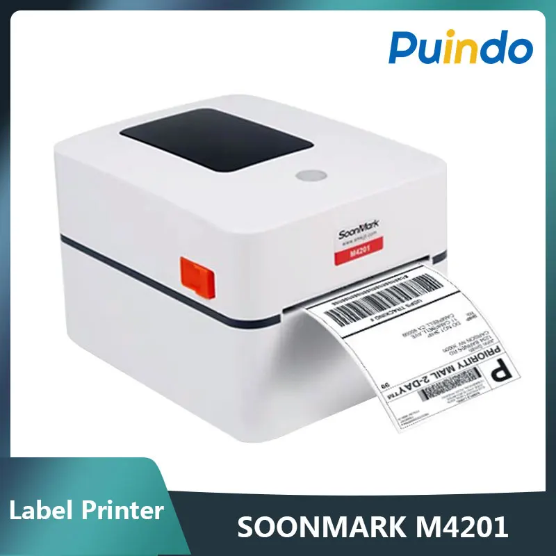 

Direct Thermal Shipping Label Printer 4 Inches SOONMARK M4201 High Speed Printing AMZ/Ebay/Etsy/Shopify For Windows/Mac OS