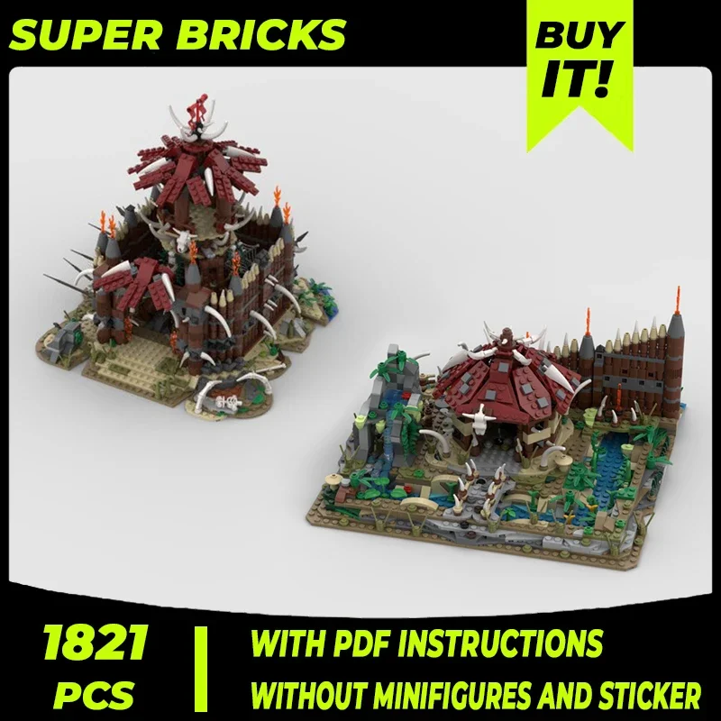 

Rings Movie Model Moc Building Bricks Orc Watchtower And Orc Burrow Technology Modular Block Gift Christmas Toy DIY Set Assembly