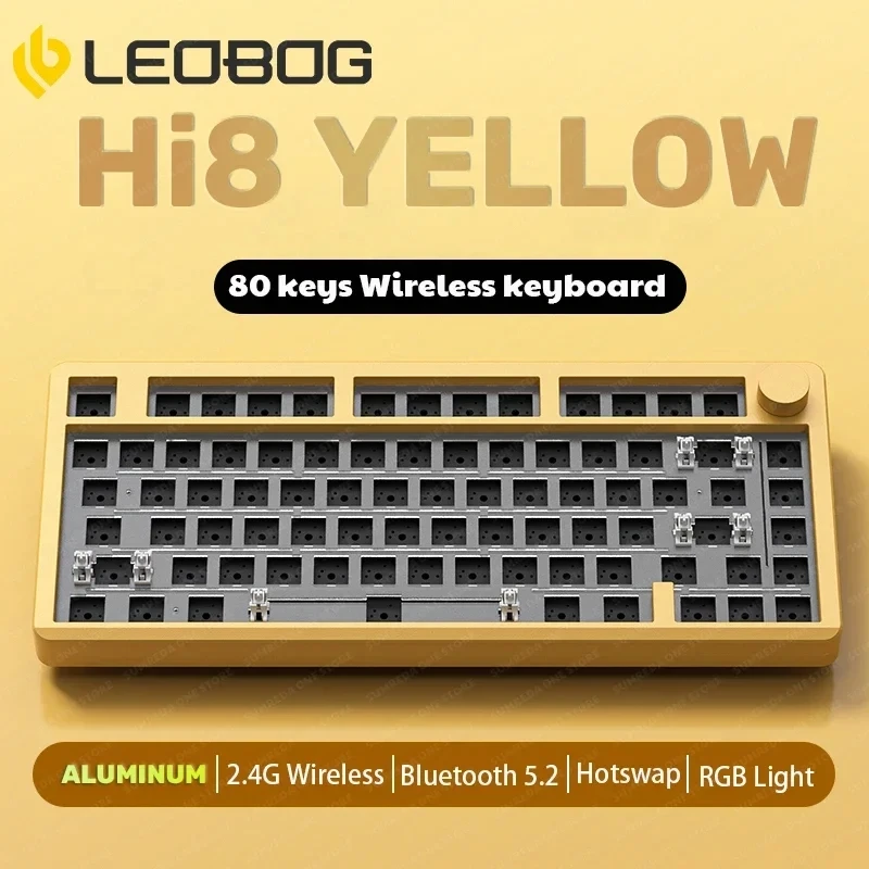 

LEOBOG Hi8 Hi75 Aluminum Custom Mechanical Keyboard Kit Wireless Bluetooth 2.4G Wired Gaming Keyboard RGB Hotswap Gamer Keyboard