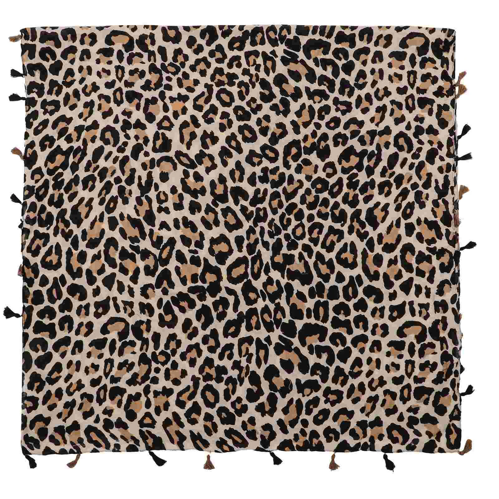 

Winter Scarf for Women Cold Leopard Print Scarfs Coffee Cotton Blankets