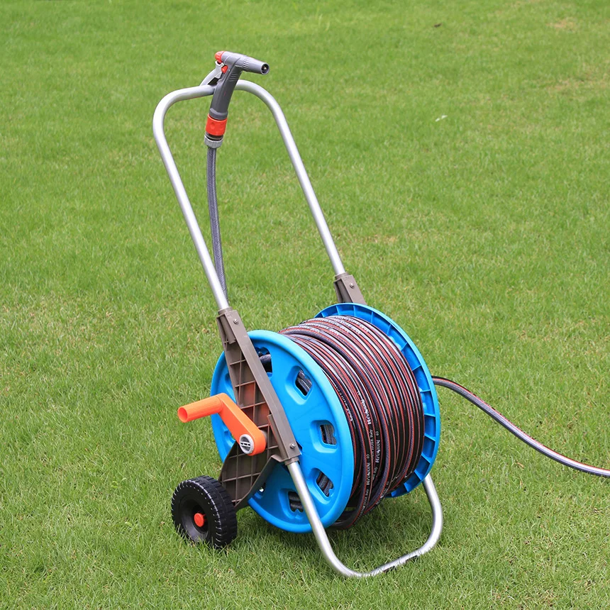 Garden plastic 50 meters water pipe truck water pipe rack\ cold resistance and anti-aging 4 points water pipe labor-saving