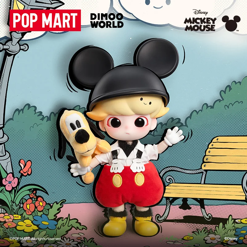 

Официальная оригинальная коллекционная фигурка Pop Mart Dimoo Mickey в масштабе 1/8, подвижная, в закрытой упаковке, с Плуто, Дисней, игрушки-подарки для детей, аниме