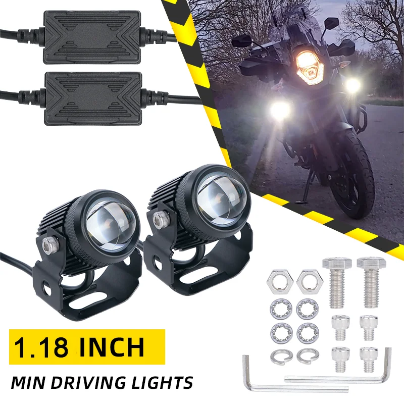 

Senlo 12V 30W Lens Dual Color Universal 12V Power 6000K Bulbs Mini LED Fog Lights Very Good Heat Dissipation suit for Motorcycle